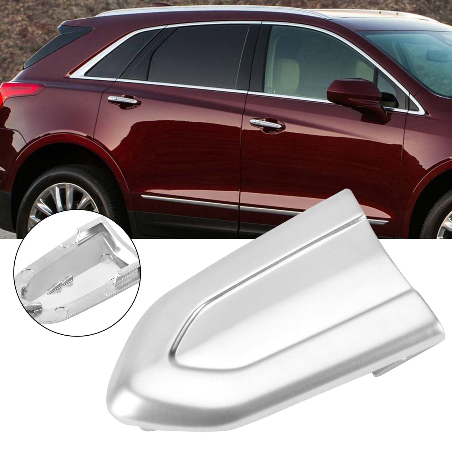 Couvercle de cylindre de serrure de porte argenté 13522324 pour Cadillac ATS XTS CTS CT6