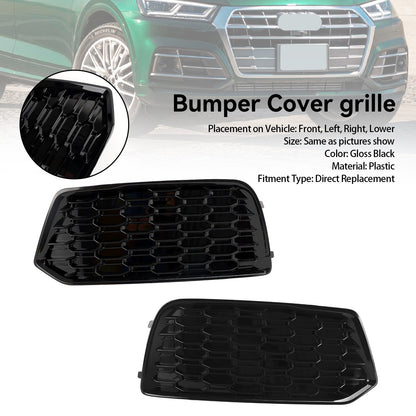 2018-2022 Audi Q5 Standard Version 80A807679D 80A807679DRU6 2PCS Front Bumper Cover Grille Grill Bezel Insert Generic