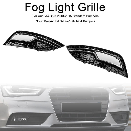 2013-2015 Chrome Fog Light Cover Grille Fit Audi A4 B8.5 Standard Bumper