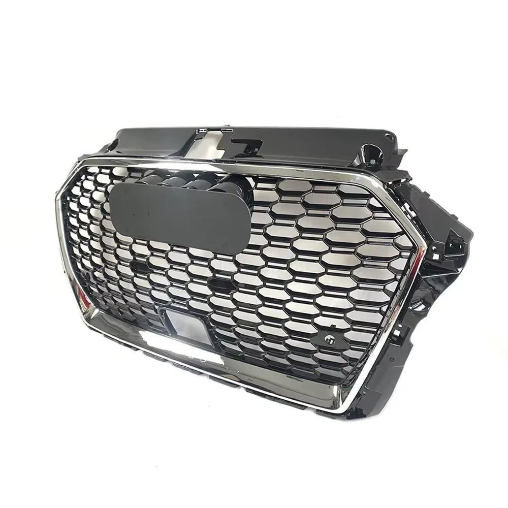 2017-2019 Audi A3 8VPA To RS3 Style High Quality Honeycomb Chrome Grille With ACC