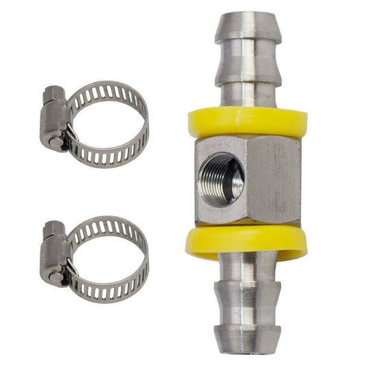 Adaptateur de raccord en T pour capteur de pression de carburant en acier inoxydable 3/8" pro