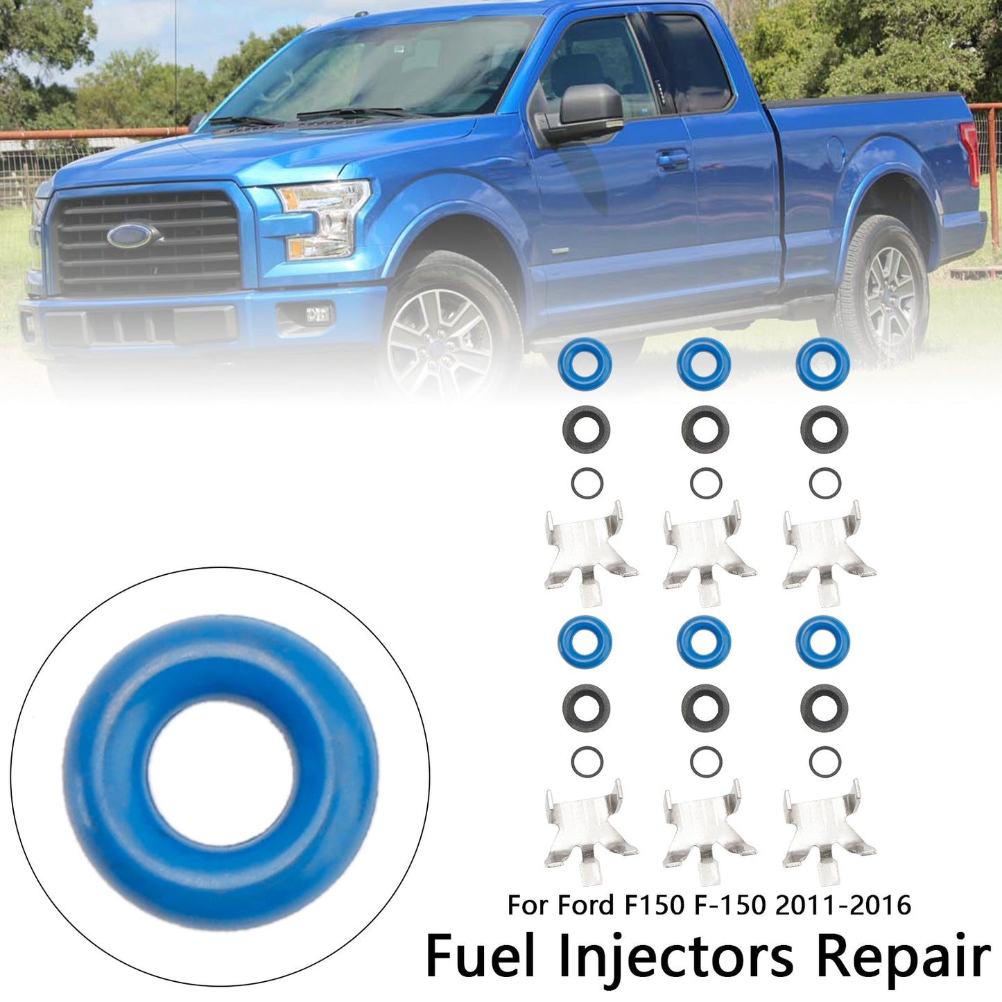 Kit de joint de réparation d'injecteur de carburant 6 pièces pour Ford F150 3,5 L Turbo EcoBoost 2011-2016 BL3Z9F593B CM5202