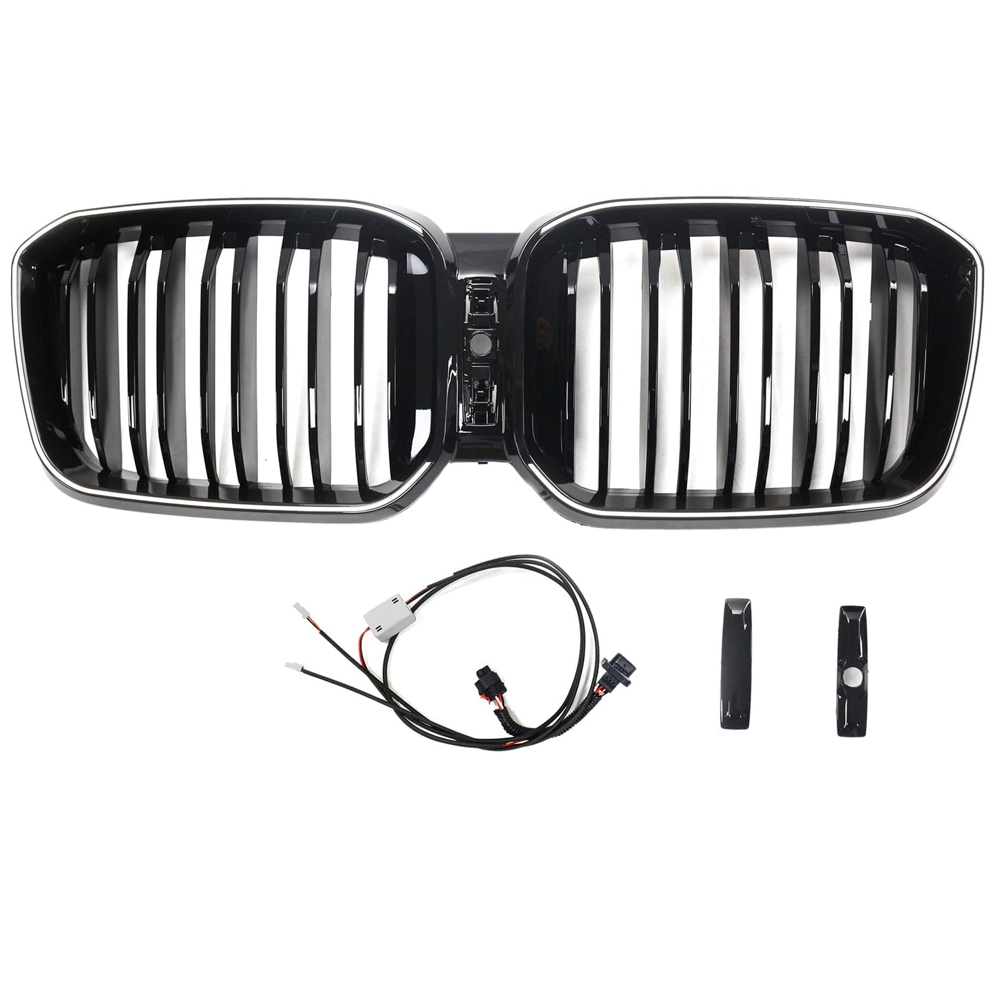 2022-2025 BMW X3 G01 X4 G02 Double Slat Glossy Black Bumper Kidney Grille