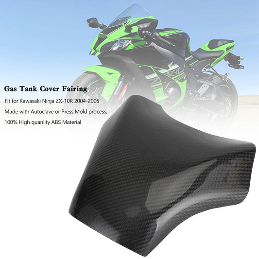 Gas Tank Cover Panel Fairing Protector For For Kawasaki Ninja ZX-10R 2004-2005 Carbon