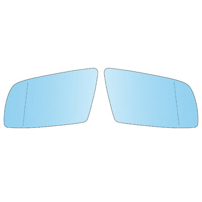 2003-2010 BMW 5-Series E60 Sedan(Do not fit M5) Left+Right Side Heated Blue Door Mirrors Glasses 51167065081 51167065082