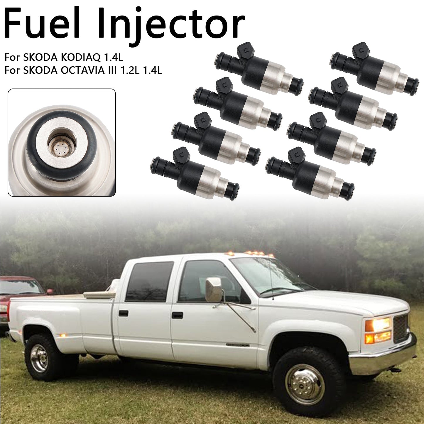 1996-2000 Chevrolet C2500 C3500 K2500 K3500 8Pcs Fuel Injector 17109596 83211150