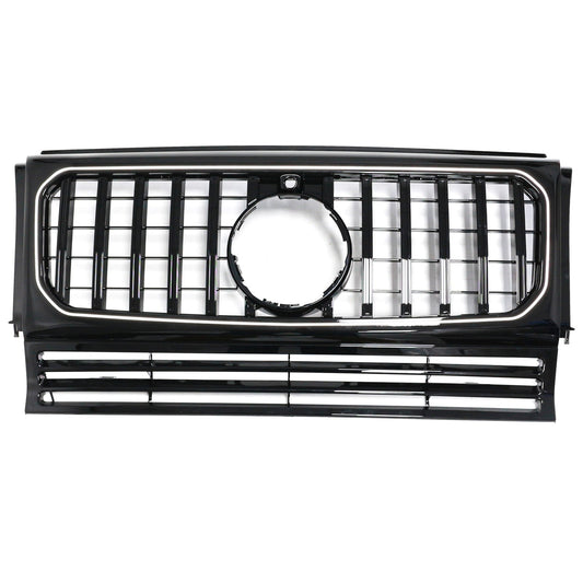 1990-2018 Mercedes Benz G-Class W463 Gloss Black Front Bumper Grill Grille W/Led