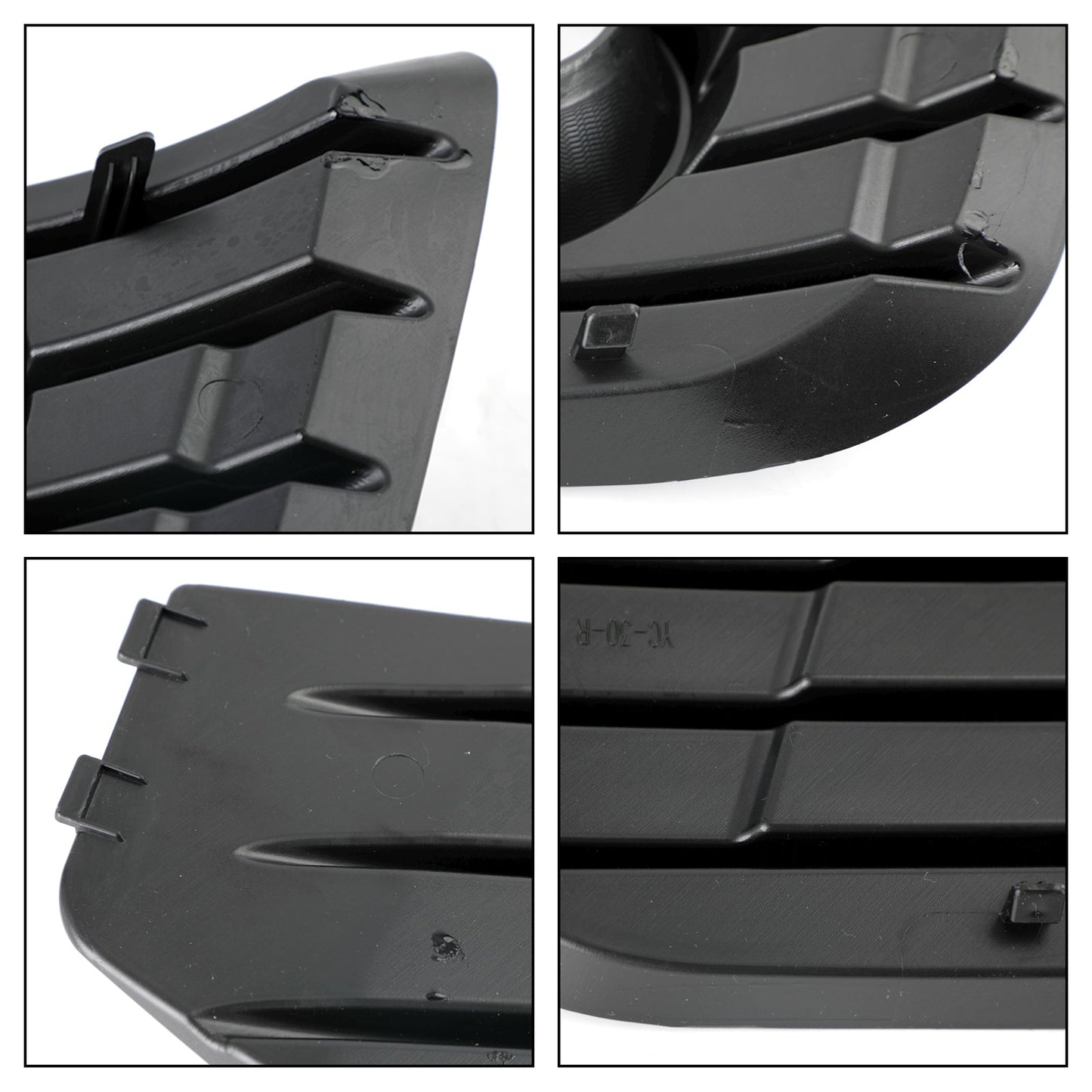 Volkswagen 2010-2015 Transporter Caravelle T5 T5.1 S-Line Fog Lamp Light Cover Insert S-line Grill Gloss Black