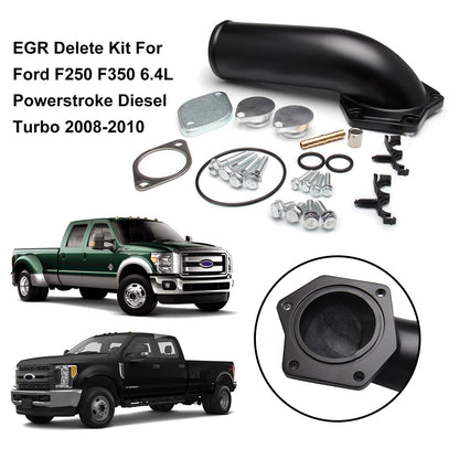 2008-2010 6.4L F250 F350 F450 F550 Powerstroke Diesel Turbo Ford EGR Delete Kit