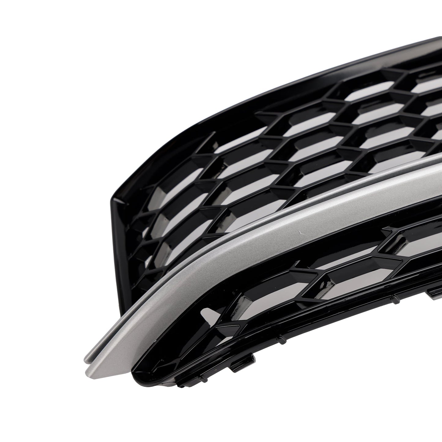 2013-2016 Audi A5 Sline / S5 2PCS Front Fog Lamp Black Grill Honeycomb Replacement Grille