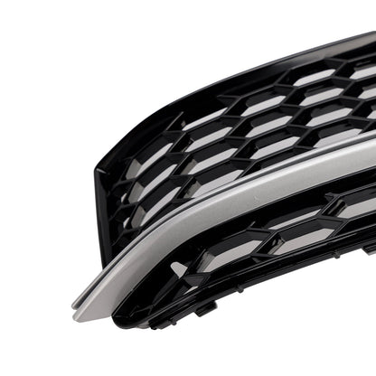 2013-2016 Audi A5 Sline / S5 2PCS Front Fog Lamp Black Grill Honeycomb Replacement Grille