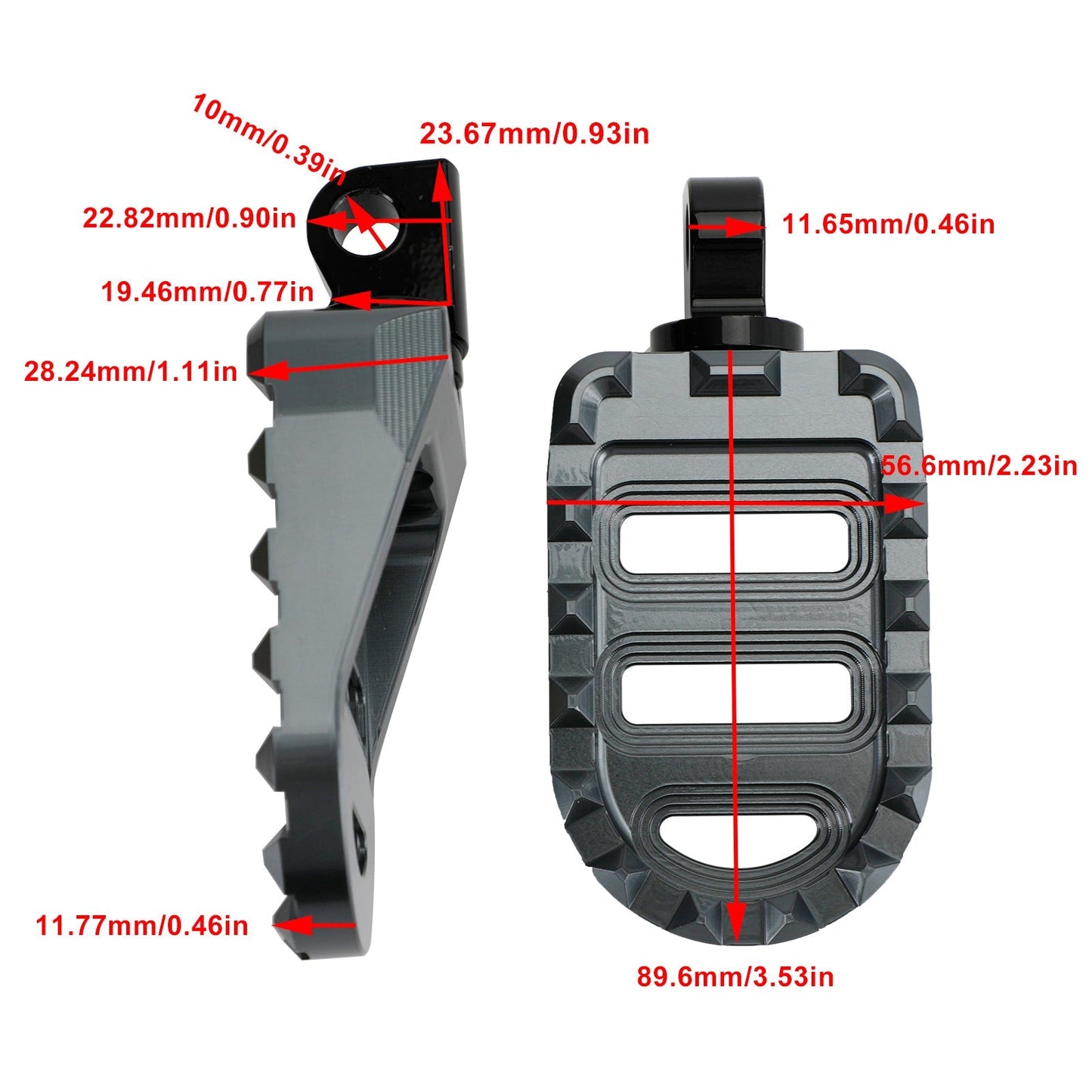 Repose-pieds avant pour Dyna Sportster 883 Electra Glide Road Glide