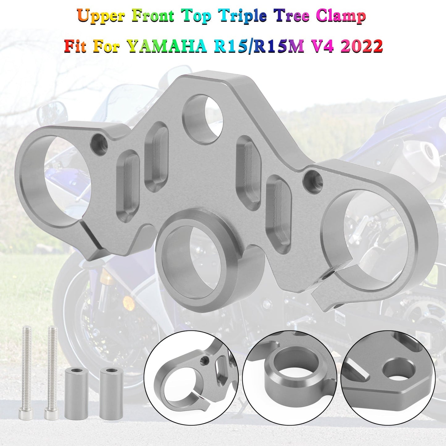 Abrazadera superior delantera de aluminio CNC para tija de sillín para Yamaha R15 V4 R15M 2022