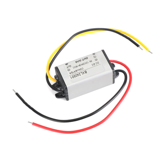 12V/24V to 5V 5A 25W Waterproof Converter Step Down Volt Module Power Supply, 12/24V-5V-3A
