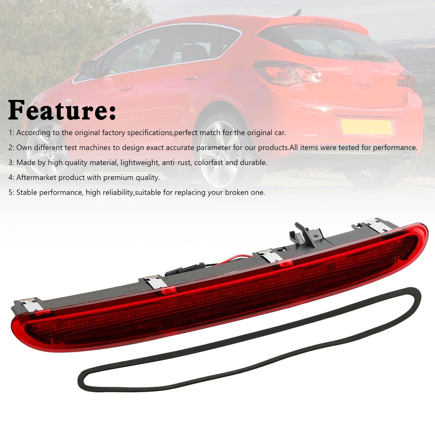 Luz de freno trasera LED de alto nivel para Vauxhall Astra J MK6 (2009-2016) 13372164 13262019