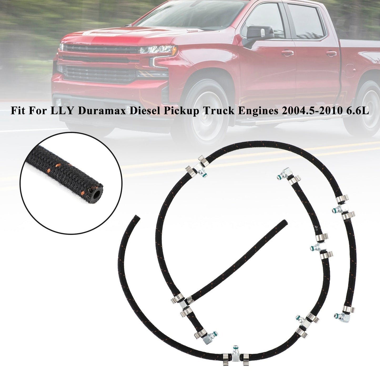 Fuel Injector Return Line Kit 97328733 0928400552 Fit Duramax 2004-2010 6.6L Diesel Truck Engines