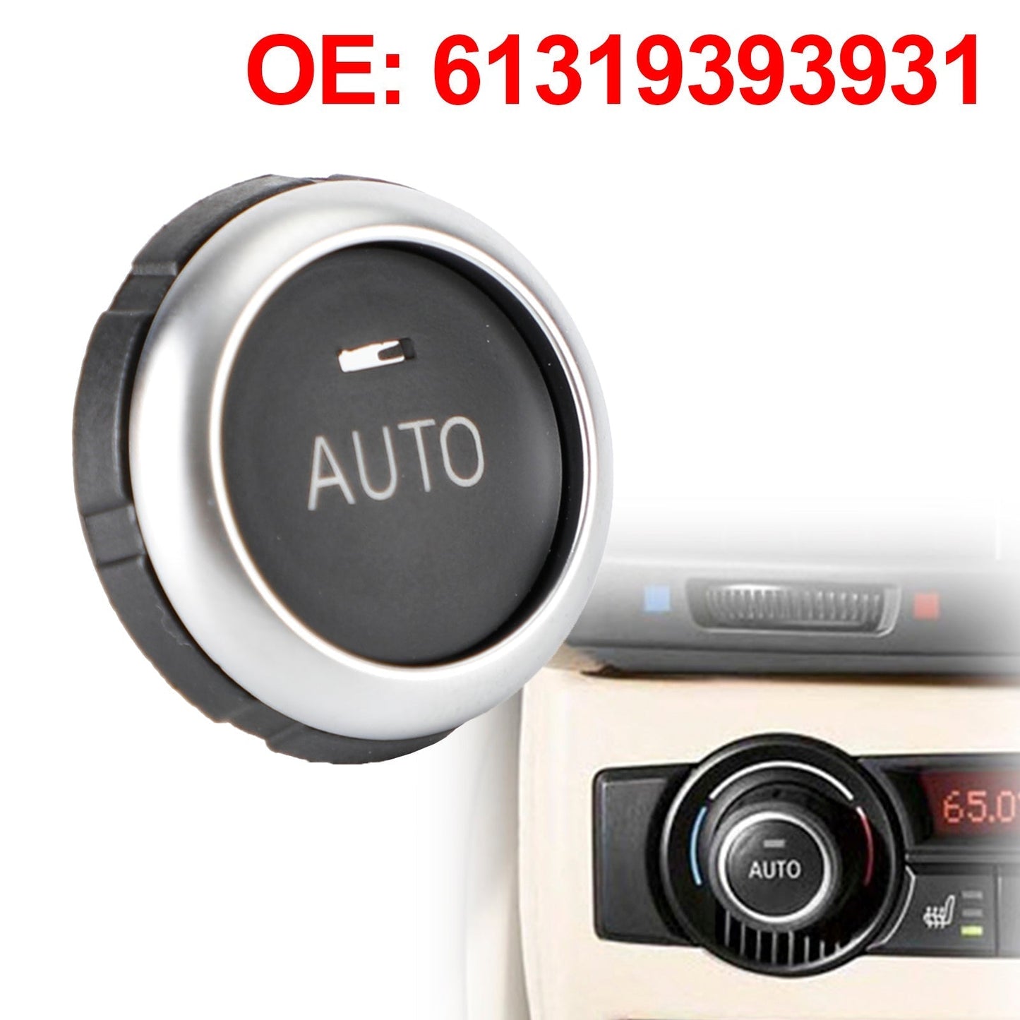 Cubierta del botón de control de climatización delantero/trasero del BMW X5 X6 61319393931