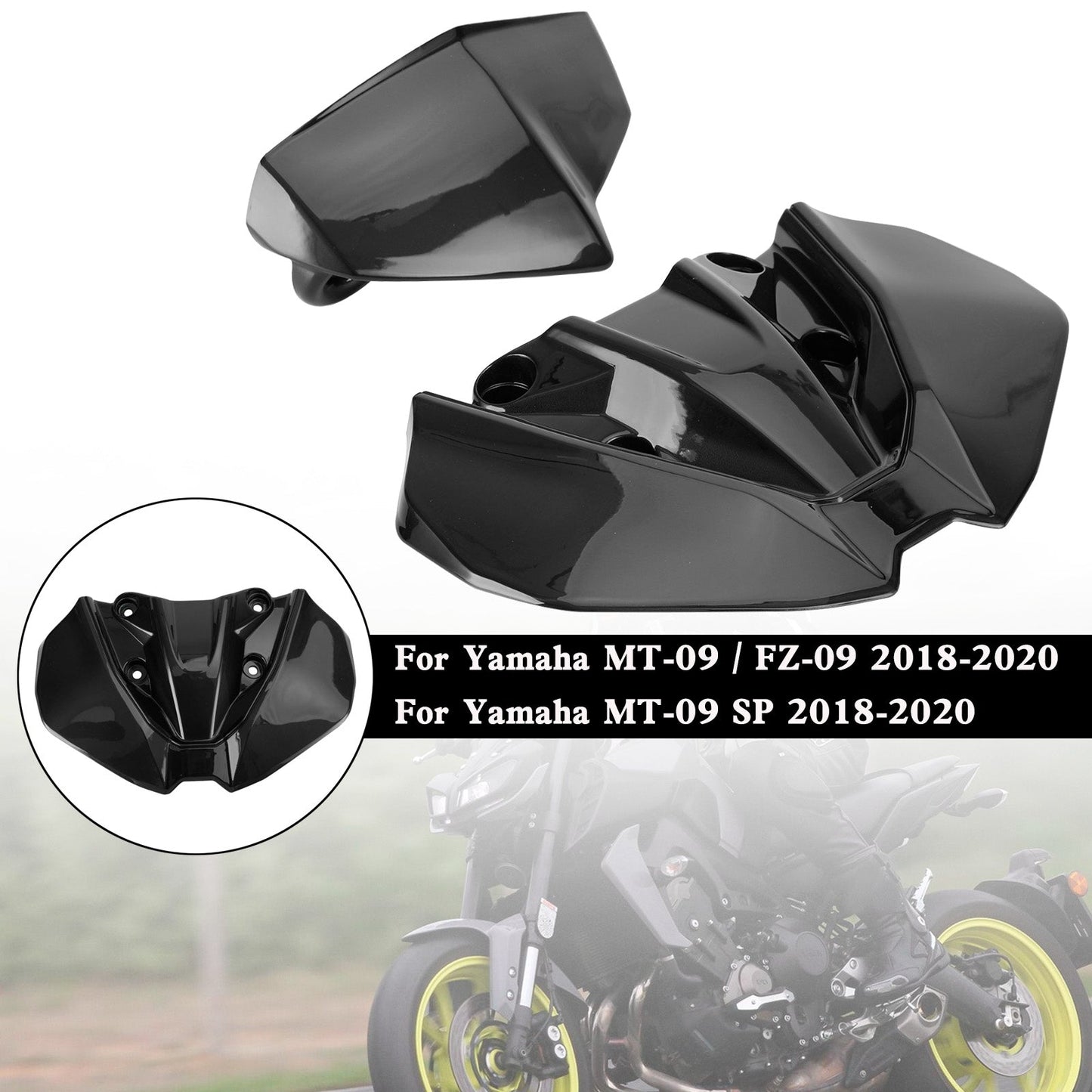 Headlight Fairing Windshield Cover For For Yamaha MT-09 FZ09 MT-09 SP 2018-2020