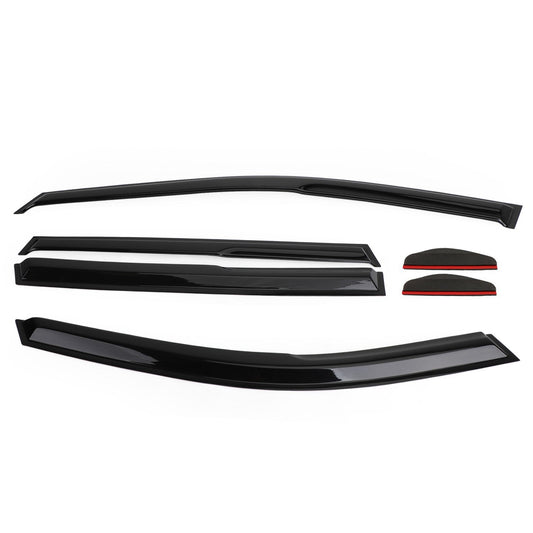Lot de 6 déflecteurs de pare-pluie et pare-soleil pour vitres latérales Hyundai Accent Sedan 2012-2017