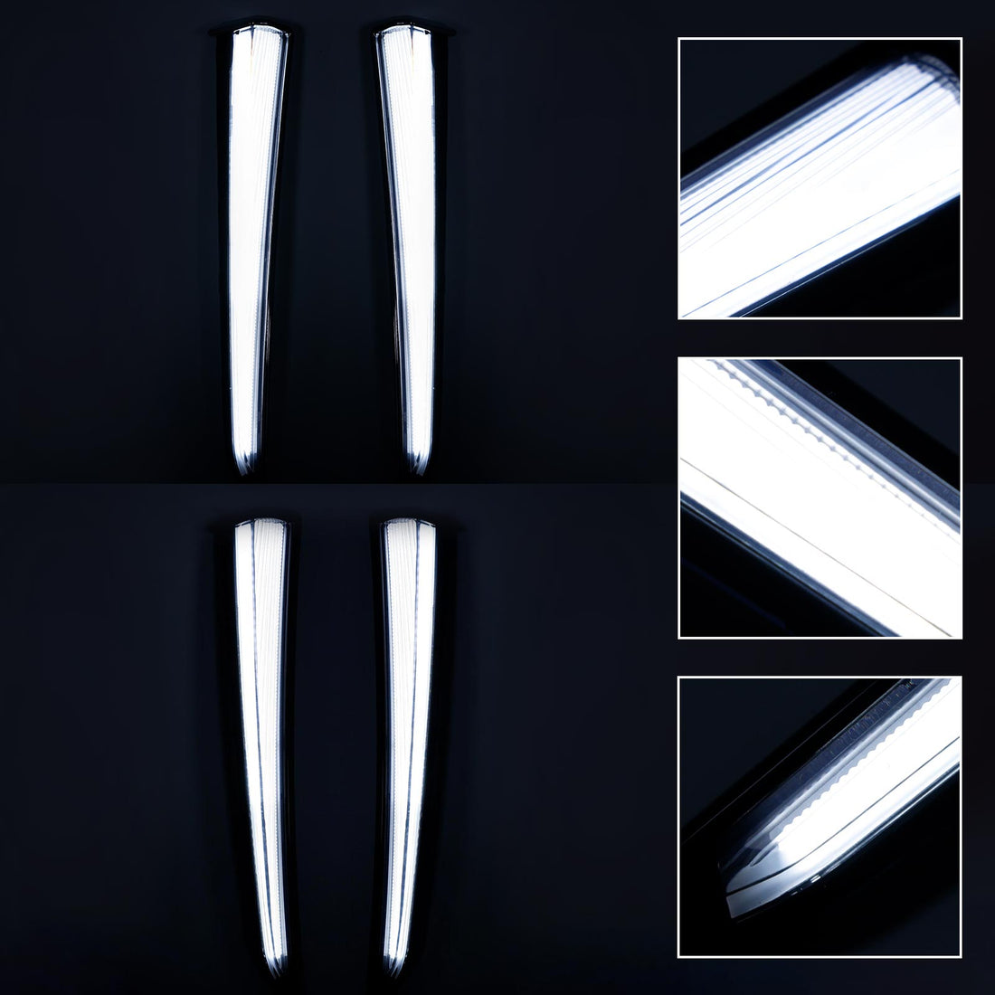 45801 LED Fang Lower Fairing Lights for Touring Road Glide 2014-2023 Assosary