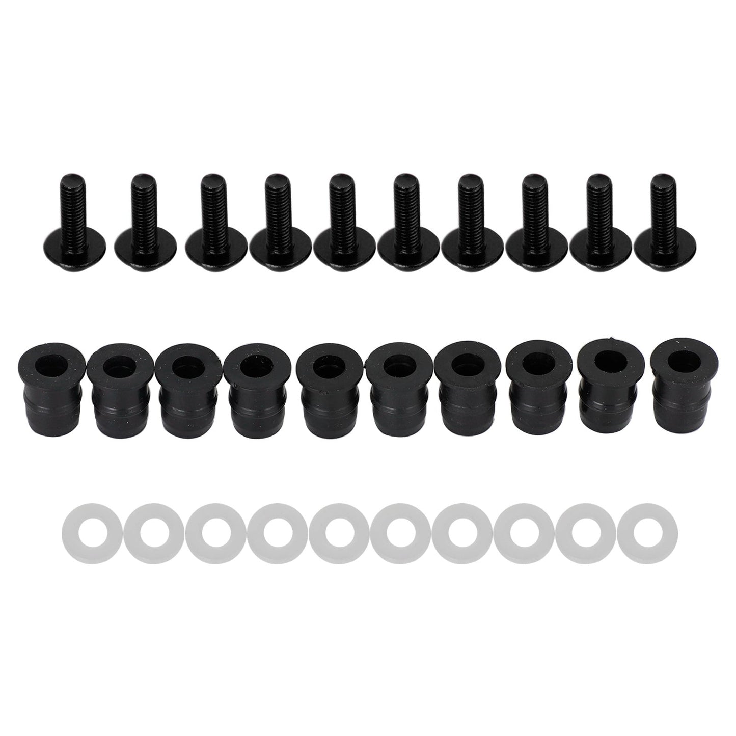Motorcycle Wind Screen Shield Alu M5x16mm Screw Bolt Washers kit 10 Pack