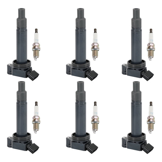 2004-2006 Lexus ES330/RX330 3.3L V6 6 pièces bobine d'allumage + 6 pièces bougie d'allumage 90919-02234 UF267 1788315 6731301