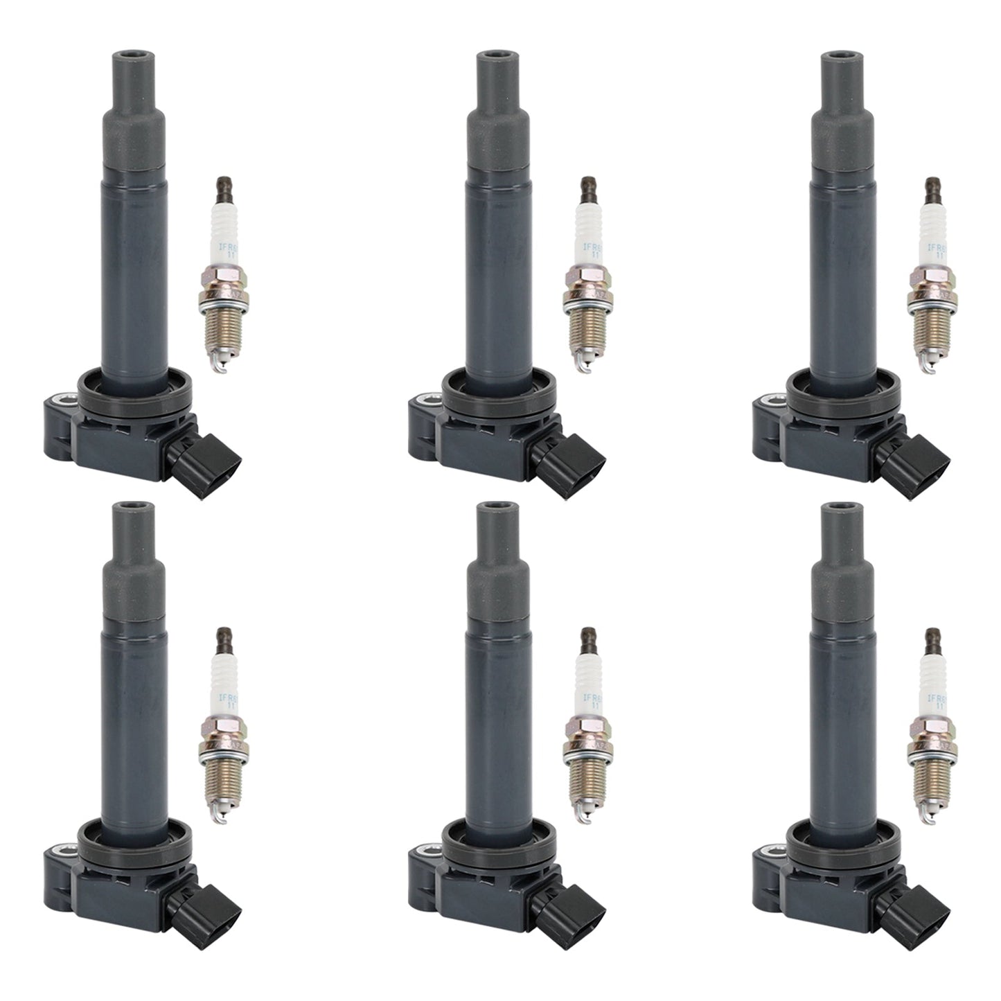 2006-2008 Lexus RX400h 3.3L V6 6 pièces bobine d'allumage + 6 pièces bougies d'allumage 90919-02234 UF267 1788315 6731301