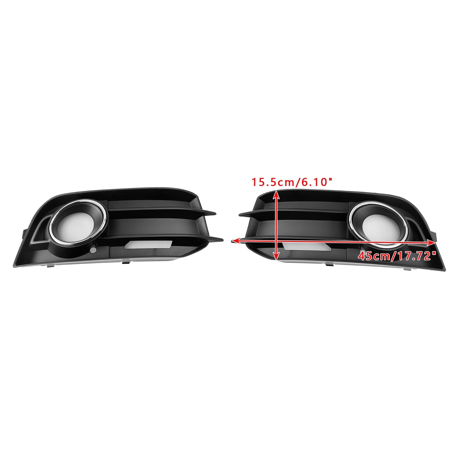 2011-2014 2PCS Fog Light Grille Front Bumper Grill Cover Fit Audi A1 8X