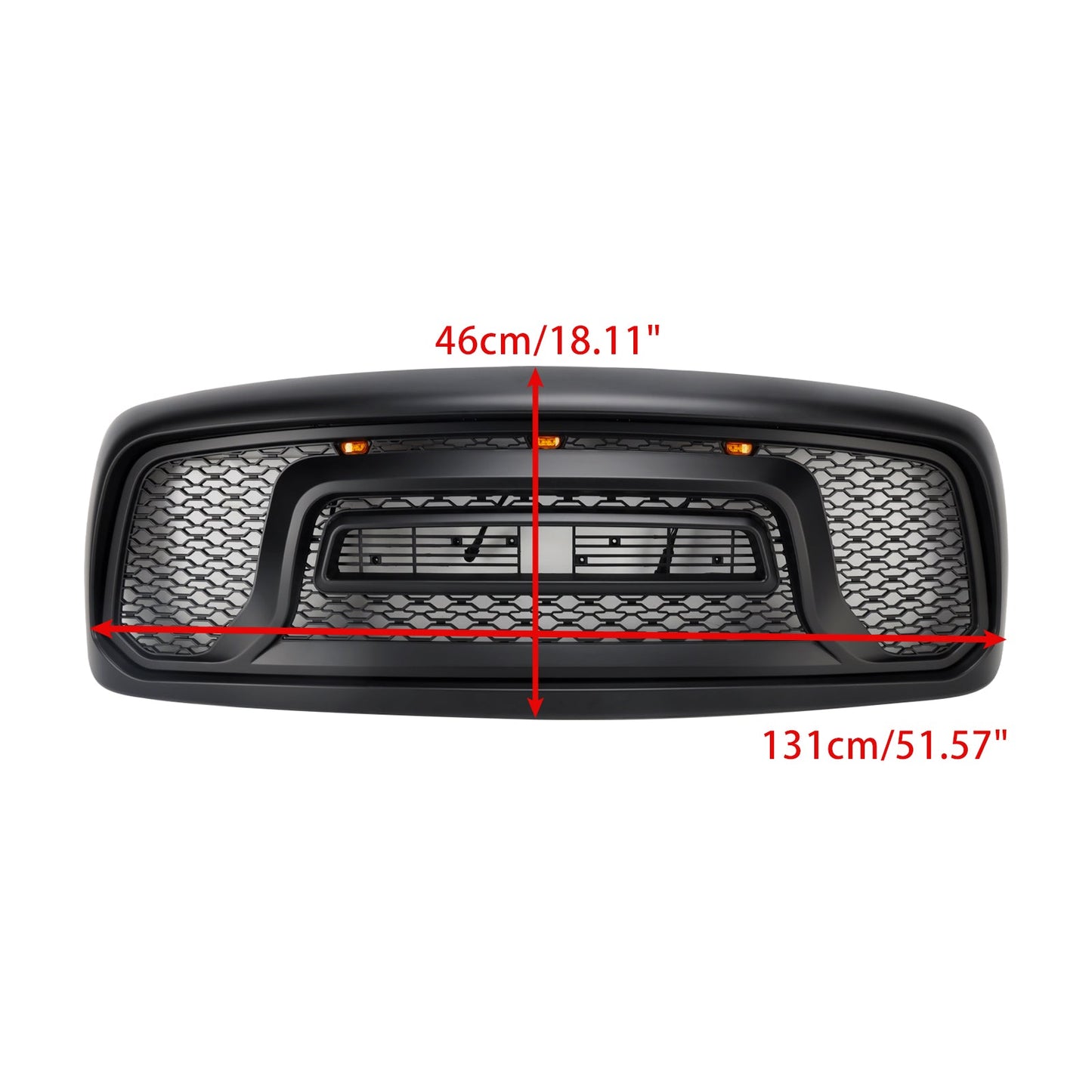 2002-2005 Dodge RAM 1500 Rebel Style Front Bumper Grill Grille