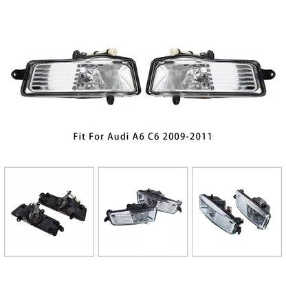 2009-2011 Audi A6 C6 Pair Front Bumper Driving Fog Light Lamps 4F0941699A 4F0941700A