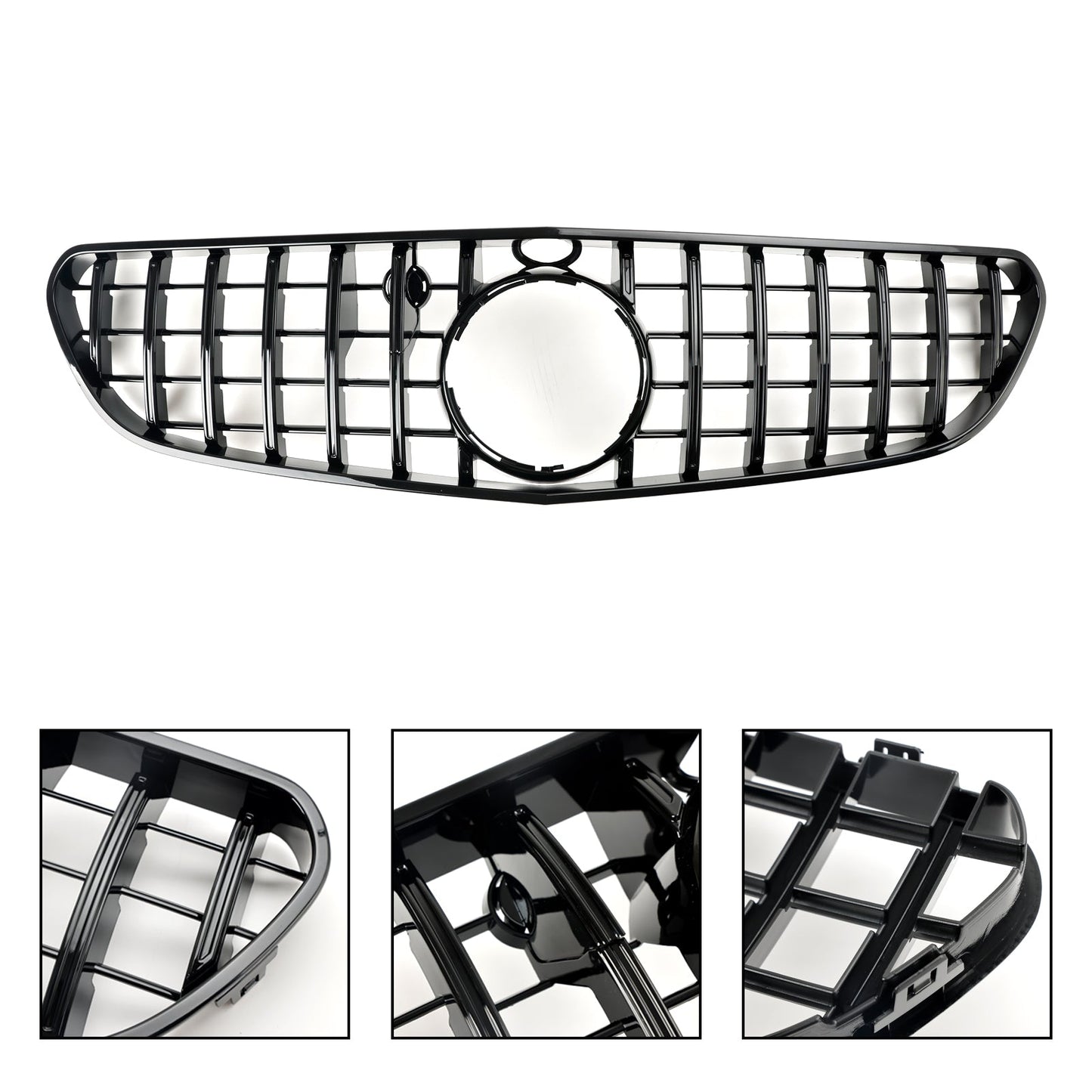 2015-2017 Mercedes Benz S-Class W217 S63 AMG Coupe Front Bumper Grill Replacement Black GTR Style Grille