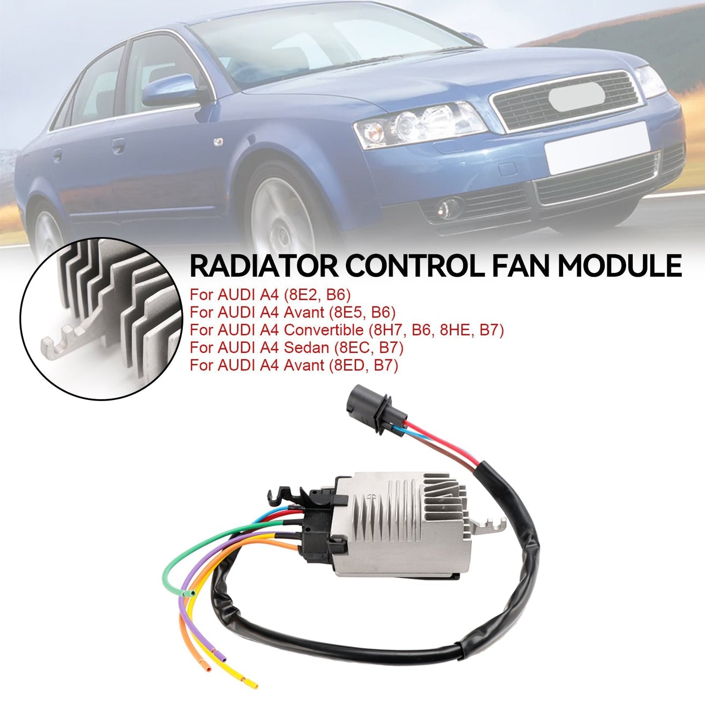 Módulo de control del ventilador del radiador Audi A4 8E2 8E5 B6 8E0959501AB 8E0959501AG