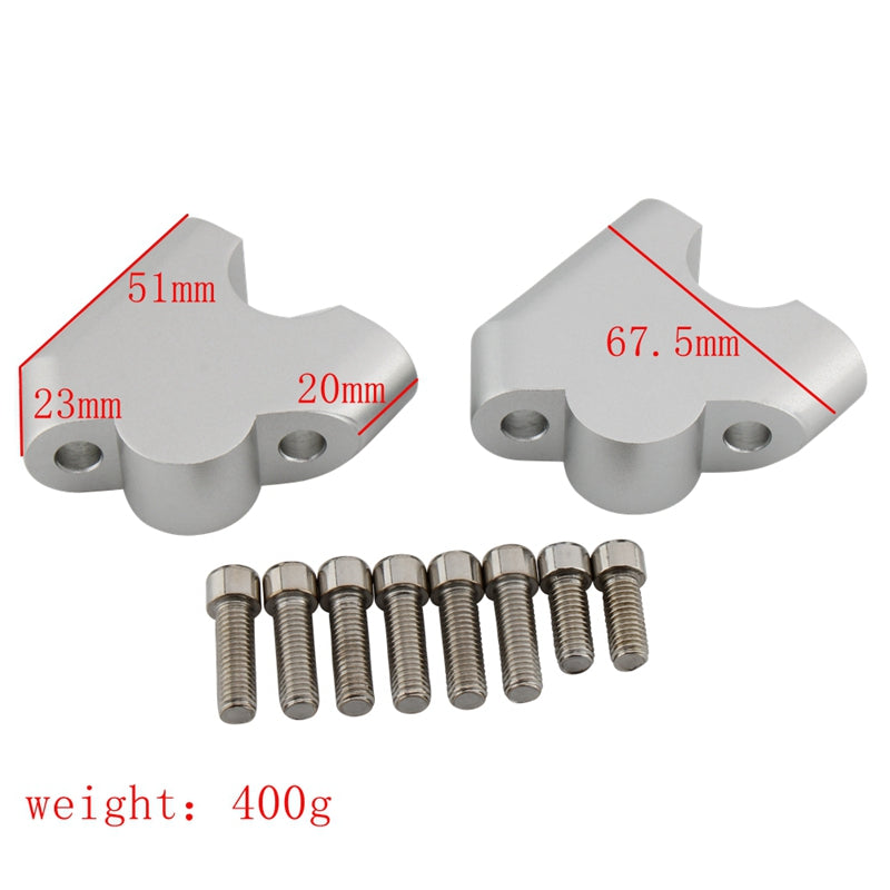 Elevadores de manillar de aluminio con ajuste descentrado para BMW S 1000 XR K69 2020-2021