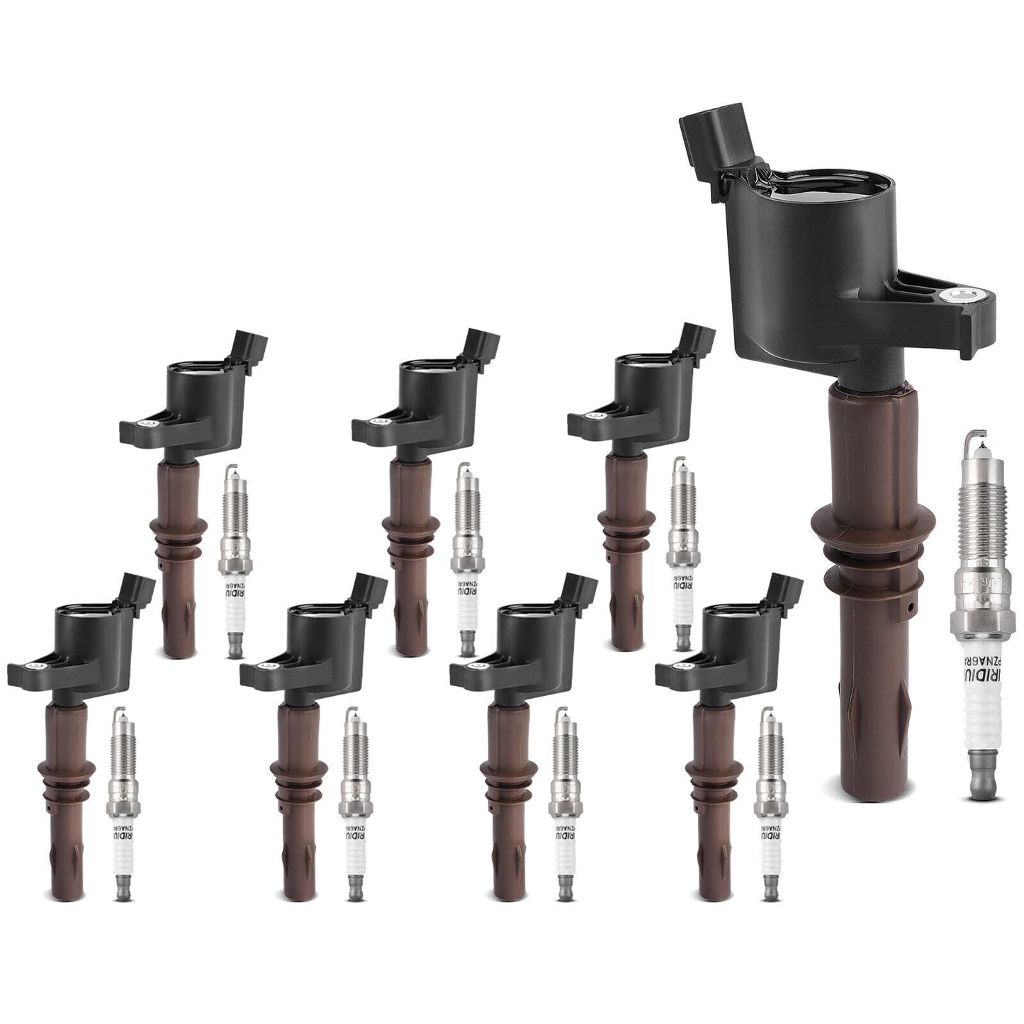 Bobines d'allumage et bougies d'allumage pour Mustang V8 4,6 L 2008-2010 (8 pièces) DG521 SP509