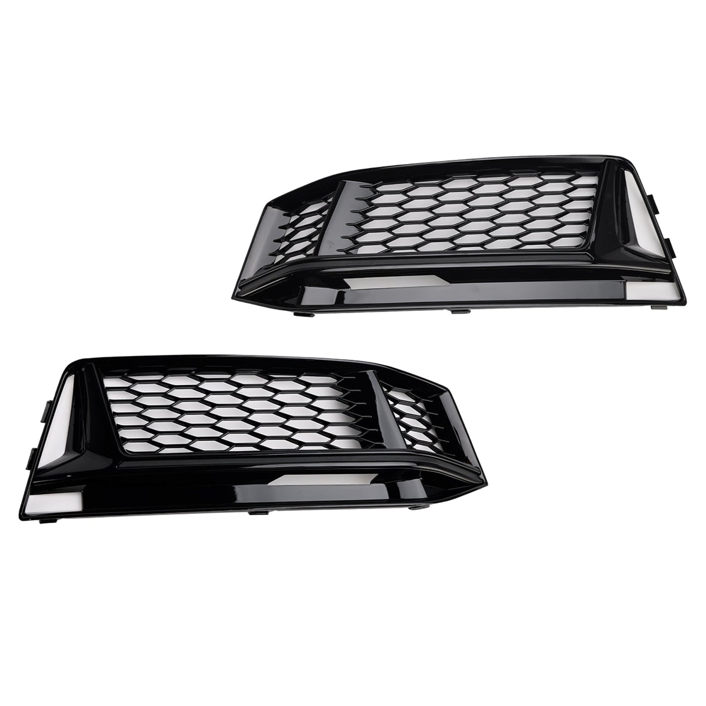 2016-2018 2PCS Fog Light Cover Grille Grill Fit AUDI A4 B9 S-Line S4