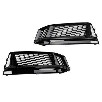 2016-2018 2PCS Fog Light Cover Grille Grill Fit AUDI A4 B9 S-Line S4