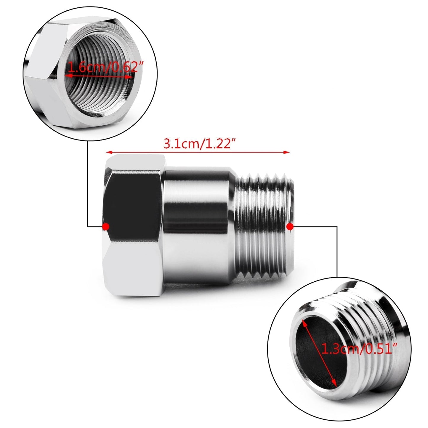 4PCS 32mm M18 X 1.5 Bung O2 Oxygen Sensor Spacer Test Pipe Extension Extender Adapter