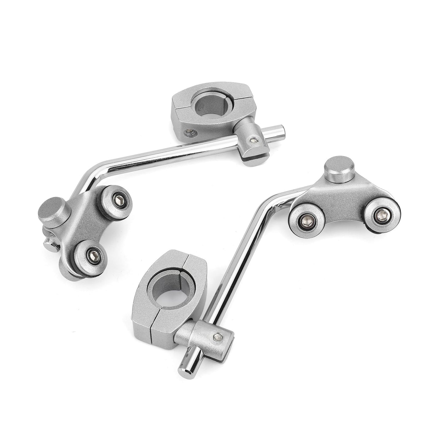 Support de fixation universel pour pare-brise de guidon standard 7/8" 22 mm, argent