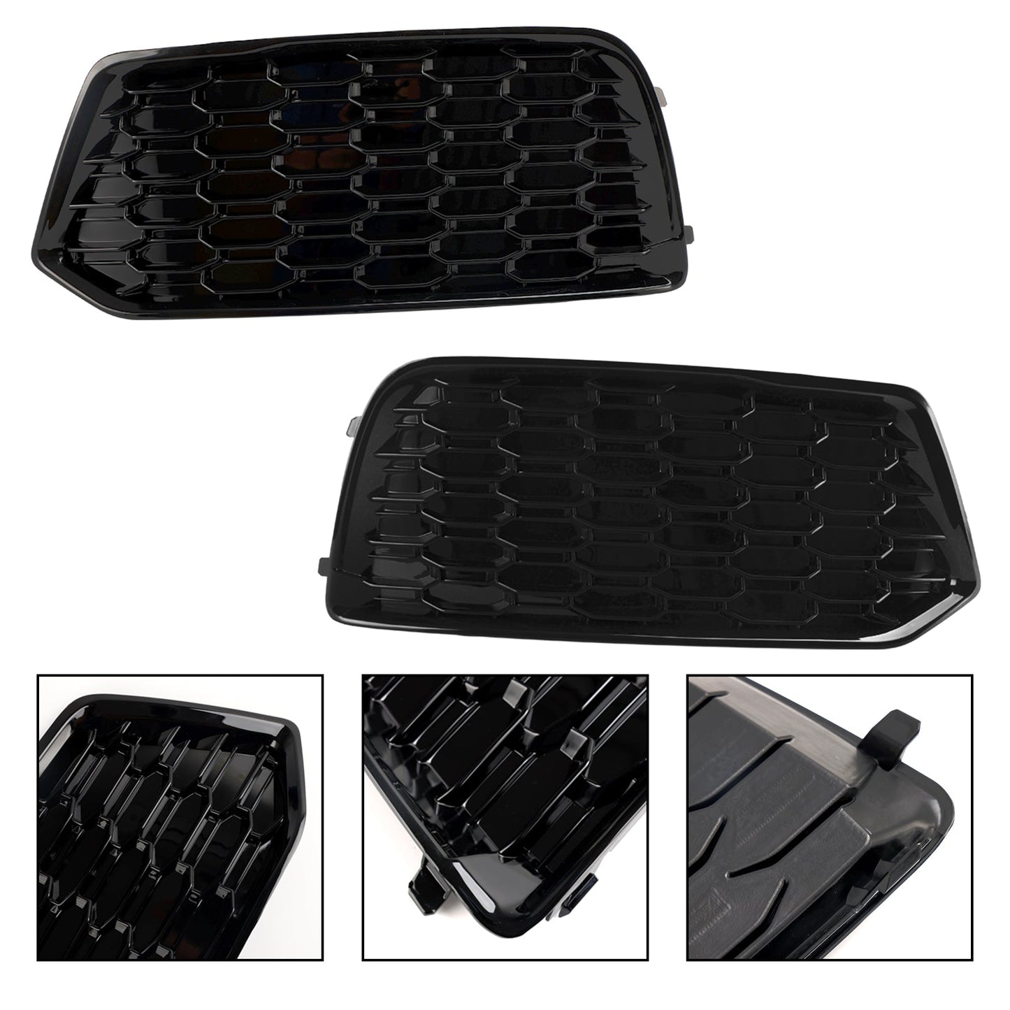 2018-2022 Audi Q5 Standard Version 80A807679D 80A807679DRU6 2PCS Front Bumper Cover Grille Grill Bezel Insert Generic