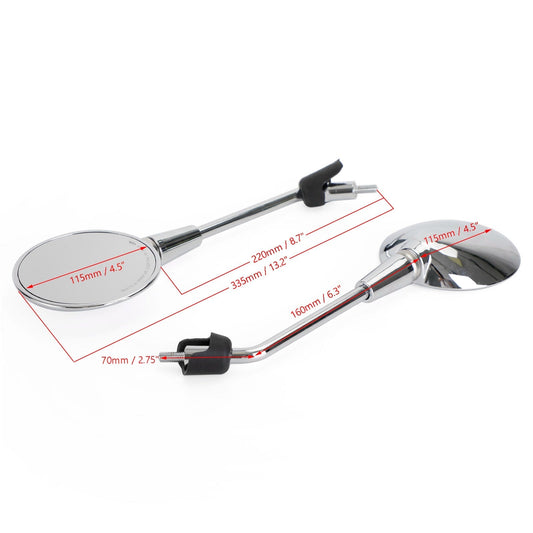 Piaggio Vespa Primavera 50 125 150 Chrome Mirror Lh Cm261901 Rh Cm261902