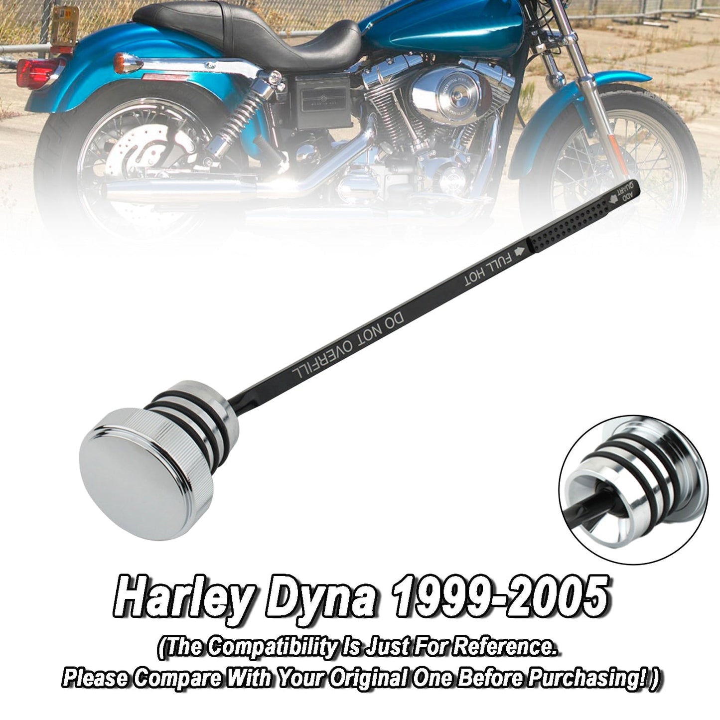 Tapón de la tapa del tanque de aceite para Super Glid FXD FXDX FXDL Dyna 99-05 0710-0150