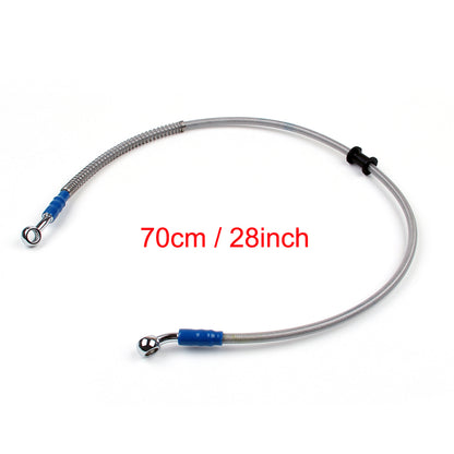 70Cm/28" M10 Brake Oil Hose Line Banjo Fitting Stainless Steel End
