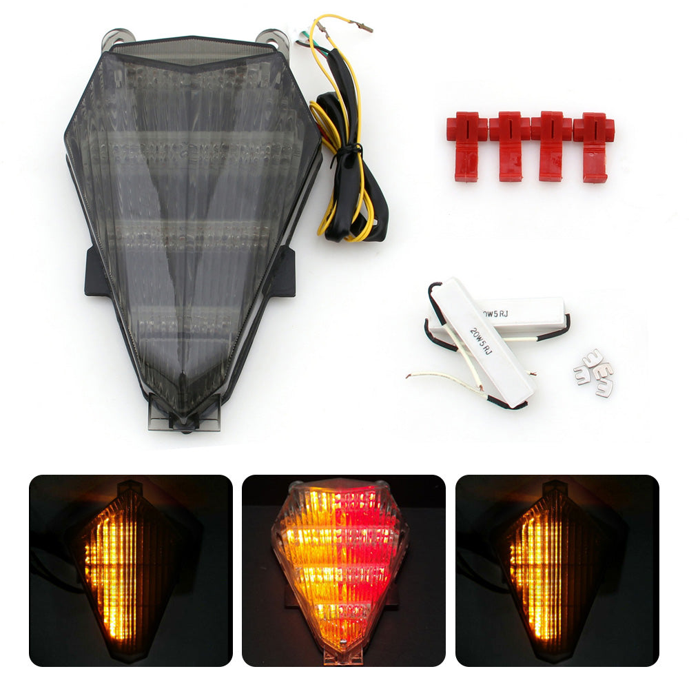 2006-2016 YZF 600 R6 Yamaha Integrated Led Taillight Turn Signals Smoke