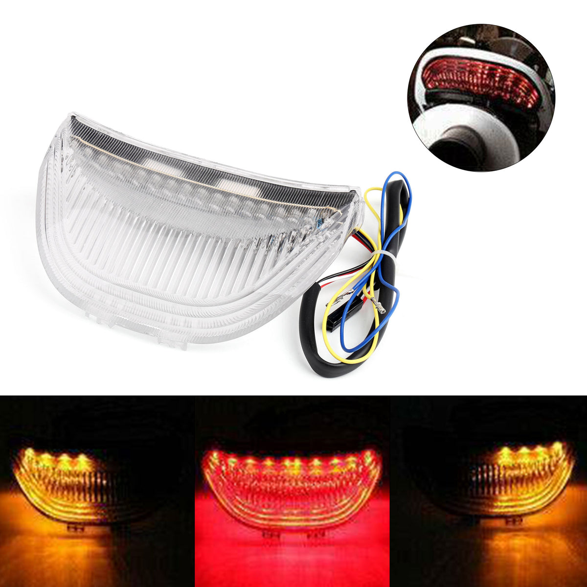 2003-2006 CBR600RR CBR1000RR Honda Integrated Led Taillight Turn Signals Clear