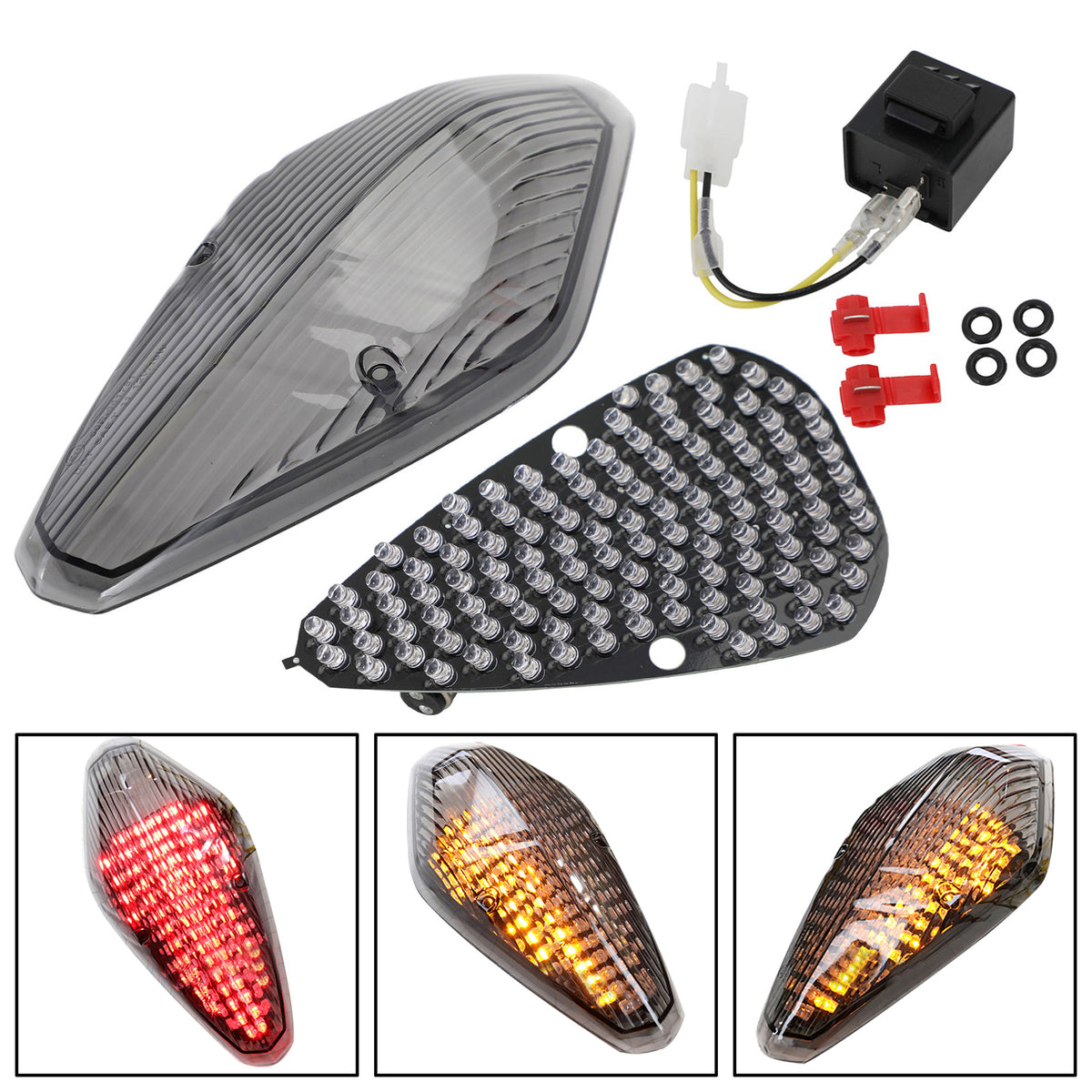 2002-2008 VTX1300 RETRO VTX1800 RETRO 1800T Honda Taillight + Turn Signals Smoke