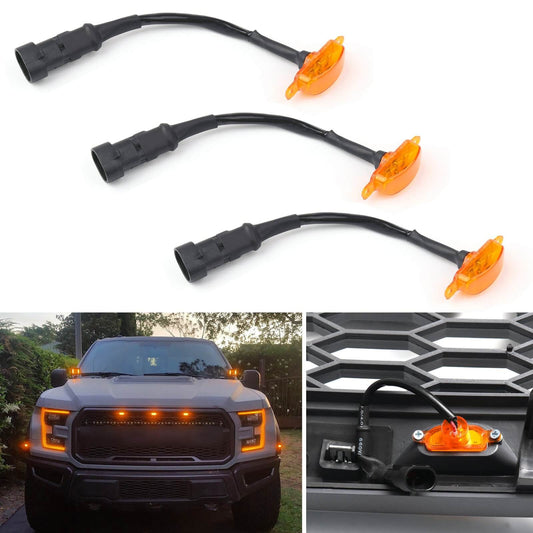 2015-2019 F150 Raptor Style Grille Generic Ford F150 Grille LED Light Replacement 3PCS LED Light