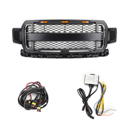 2018-2020 Ford F150 Front Grill With Amber Light Fashion Replacement Grille Generic