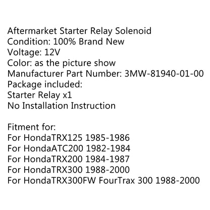 1988-2000 Honda ATV FourTrax 300 2x4/4x4 35850-HC4-000 Starter Solenoid Relay