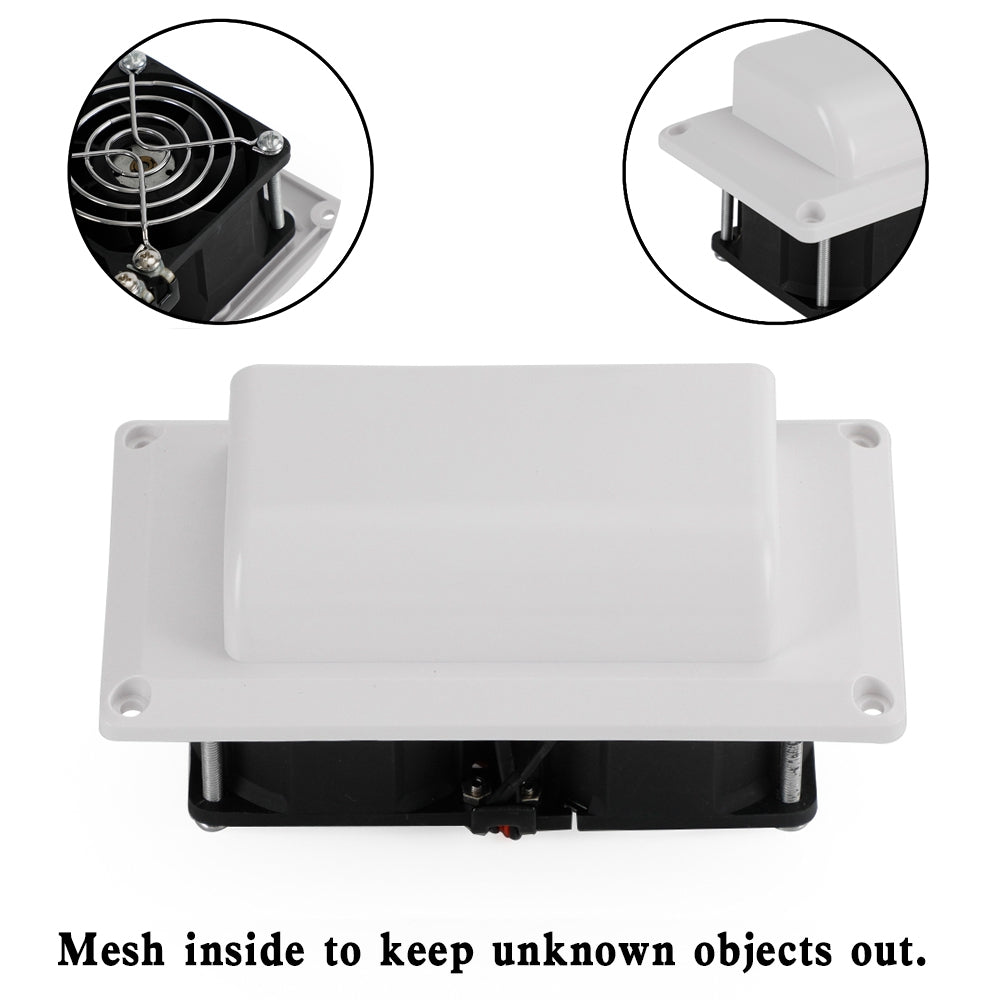 RV Boat Caravan 12V Side Air Cooling Blower Fan Vent Exhaust Ventilation