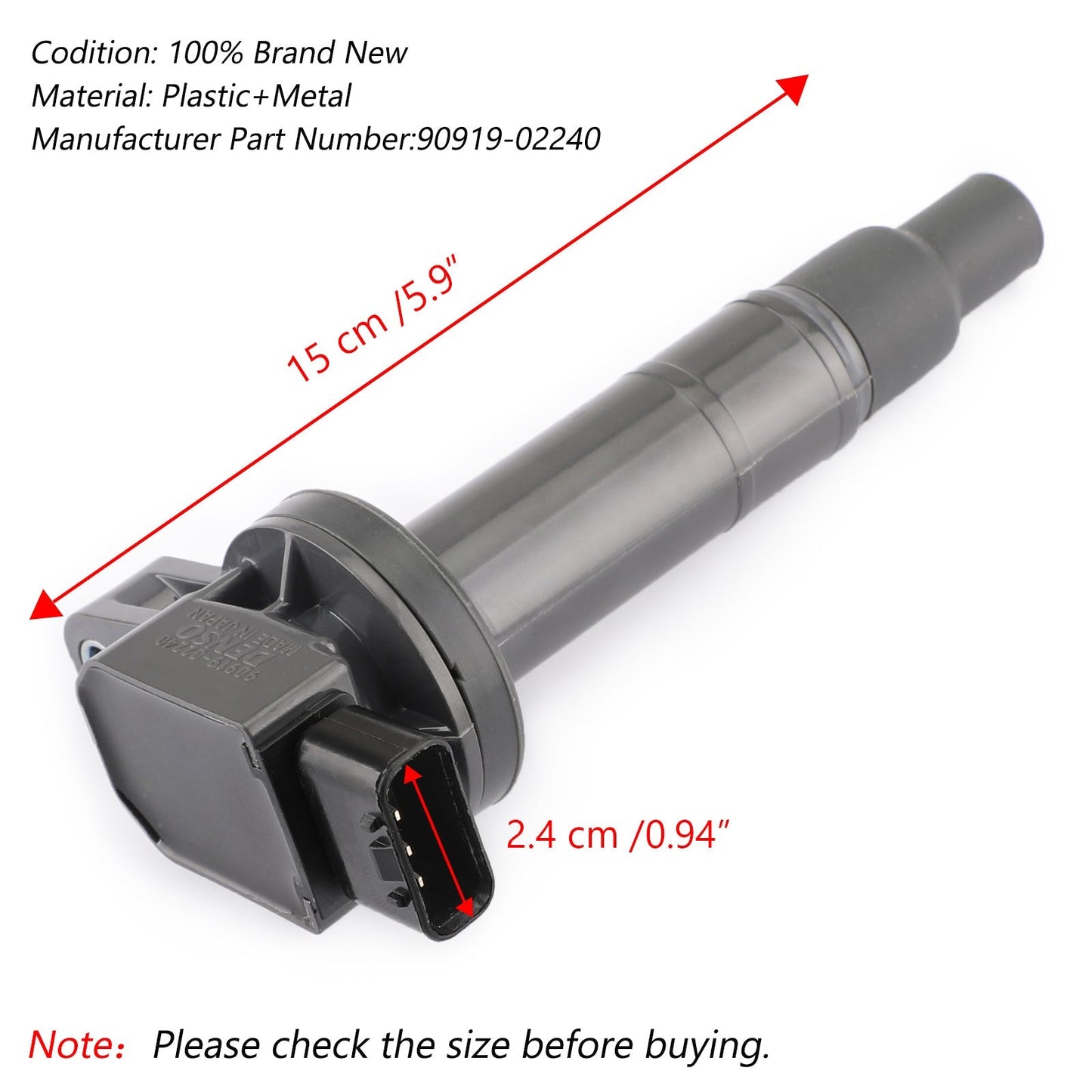 Bobine d'allumage 4X 90919-02240 pour Toyota Echo Prius Yaris Scion XA XB 1.5L 00-08